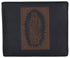 Guadalupe Virgin Logo RFID Genuine Leather Mens Bifold Wallet /53HTC Guadalupe Virgin